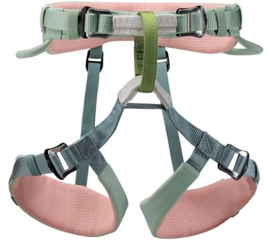 PETZL MACCHU Kids' Climbing Harness - Adjustable Seat Harness for Children Less Than 40kg / 88 lbs - Jade Green