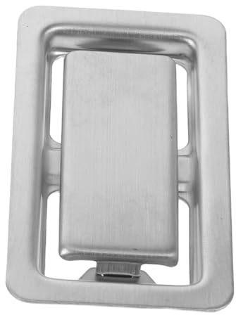 HOMOCONO Cubierta para Desagüe de Rebosadero de Fregadero y Lavabo, Anillo Rectangular en Acero Inoxidable, Función Antibloqueo para Baño, Instalación Sencilla DIY