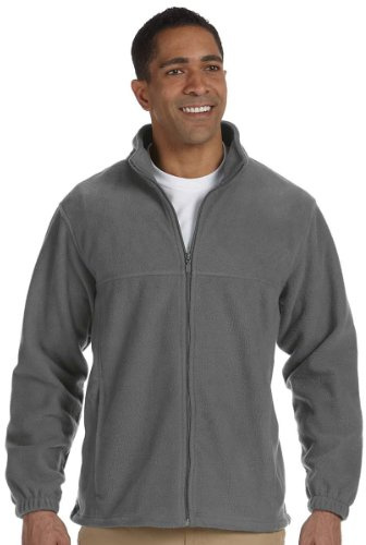 Harriton Men’s 8 oz. Full-Zip Fleece - CHARCOAL - M M990-simple