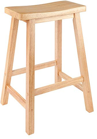 Winsome Satori Saddle Seat Counter Stool, for Kitchen, 24, Natural