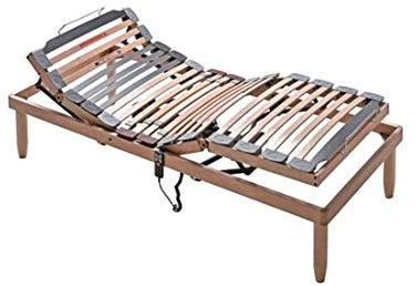 EVERGREENWEB Electric Bed Base 90x190 cm, Orthopedic Slatted Bed Frame, Adjustable 28 Strong Wooden Slats with Shock Absorber and Hardness Regulation for all Beds & Mattresses