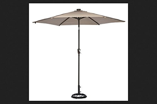 LIVING ACCENTS 9 ft. Tiltable Taupe Market Patio Umbrella