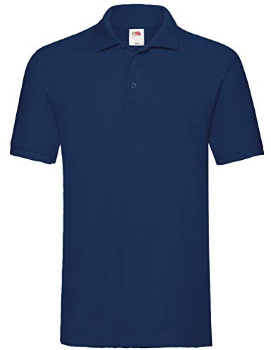 Fruit of the Loom Men's Premium Short Sleeve Polo Shirt, Navy, X-Large