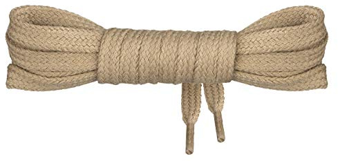 Mount Swiss Luxury Schnürsenkel flach ø 7 mm I 1 Paar reißfeste Premium Schuhbänder aus 100% Baumwolle ideal für Sneaker Sportschuhe Lederschuhe Freizeitschuhe Farbe: beige, Länge: 130cm