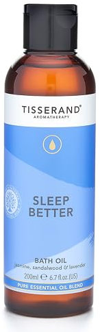 Tisserand Aromatherapy - Sleep Better - Bath Oil - Lavender, Jasmine & Sandalwood Essential Oils - 100% Natural Pure Essential Oils - 200ml