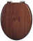WOLTU Wooden Toilet Seat, Soft Close WC Seat with Strong Hinge Ideal for Standard Toilet Beautiful Dark Beech