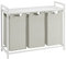 VASAGLE Wäschekorb 3 Fächer, Wäschesammler mit Ablage, Wäschebox, Wäschesack aus Oxford-Gewebe abnehmbar, Metallrahmen, 3 x 40 L, 92,5 x 33 x 72 cm, cremeweiß-mattweiß BLH301W01