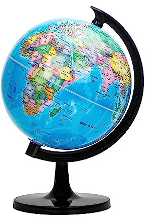 Exerz 10 World Globe - Political Map Educational- Self Assembled School Globe