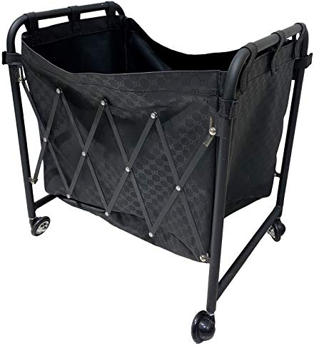 FLYIFE Carrelli a Mano Mobili Carrello Pieghevole per Pulizie Domestiche per Lavanderia, Borse Rimovibili, 4 Ruote