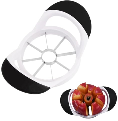 Trancheuse de Pomme, Coupe Pomme Acier Inoxydable, Pomme Séparateur en 8 Tranches, Coupe Pomme en Quartier, Pèle Découpe Epluche Pomme pour Fruit Core Slice, Poires, Pomme de Terre (# Blanc)