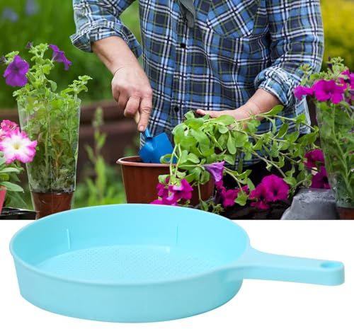 Yueser Tamiz de Jardín, Tamiz Redondo de Jardín Criba de Tierra Tamiz de Compost Tamiz de Suelo Tamices de Jardinería Tamiz de Abono Tamiz de Jardín de Plástico de Malla para Tierra Piedras Grava