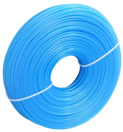 Fil de Débroussailleuse, 1,6mm x 100m Fil de Coupe pour Bordures de Pelouse, Bobine de Fil de Rechange Rond en Nylon pour Parc, Jardin, Cour, Pelouse, Herbe et Mauvaises Herbes (Bleu)