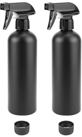 Pack de 2 botellas de spray de 500 ml para plantas, botellas vacías de pulverización de agua para peluquería, pulverizador de plástico para limpieza de casa, jardín, plantas, flores