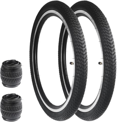 ZUKKA Lot de 2 pneus de vélo pliables 16 16 x 1,75 47-305 pour VTT 16, vélo d'étudiant, vélo pour fille, tricycle, noir