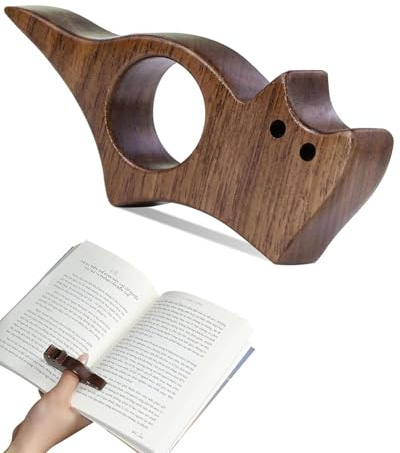 HUVZOR Bague de Lecture en Bois Lisse,Porte-Page pour Livres (Cadeau Lecteur) - Confortable et Élégant, Accessoire Pratique pour Lecture Longue,Idéal pour Livres et Bibliophiles comme Cadeau Unique