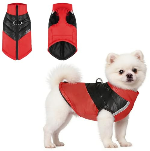 Abrigo Invierno Perro, Abrigo Impermeable para Perros Resistente al Viento