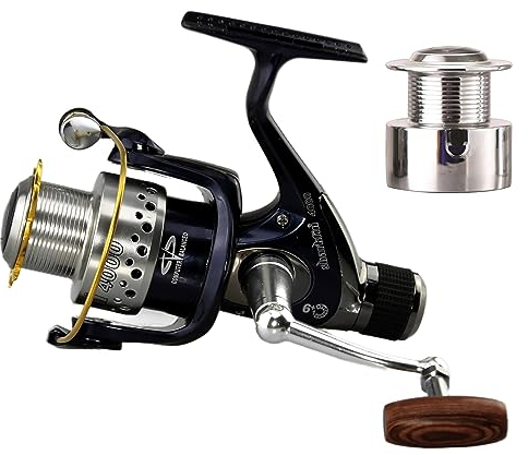 Paladin Freilaufrolle - Karpfenrolle Spinnrolle Stationär-Rolle Sharkfin 6000 RD Angelrolle 6+1 BB zweite Aluminium E-Spule