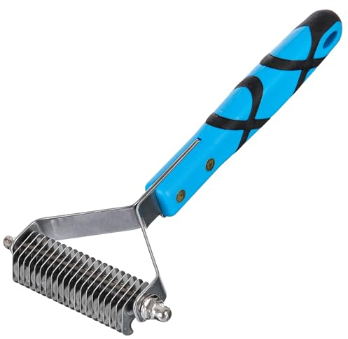 GROOM PROFESSIONAL Striegel für Hunde - Entfilzungsbürste für Hunde - Hundebürste Unterwolle für Entfilzung und Entwirrung - Haarentfernung - Geeignet für Cerschiedene Fellarten, Breit 20 Zahnung