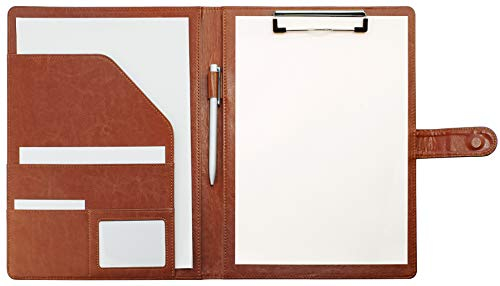 Ordner a4 klemmbrett Schreibmappe klemmbrettmappe A4 klemmbrett mappe mit Klemmbrett(Braun)