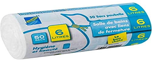 Sac Poubelle Blanc Hygiene et beauté 6l x50
