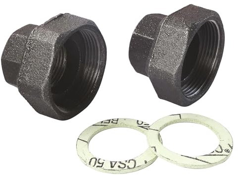 SOMATHERM FOR YOU, Jeu de 2 raccords union 26/34 avec écrou 40/49 en fonte, idéal pour raccorder un circulateur de chauffage Livré avec joints pour un montage facile