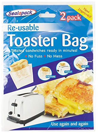 Sealapack Toaster-Beutel, antihaftbeschichtet, wiederverwendbar, 4 Packungen
