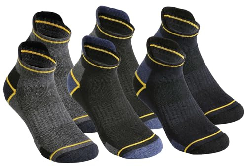 Easy8 – 39-42 Calze da Lavoro Uomo Donna, 6 PAIA, Calzini Lavoro, Fantasmini, Work Socks, in Cotone, Rinforzati, Corti, Estivi, Invernali
