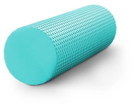KAYMAN Sports Foam Roller, Deep Tissue Muscle Recovery, 44.5 x 15cm, Teal | EVA foam, portable, boosts circulation, eases tension & soreness, 350g self-massager, back, legs, gym, pilates, yoga