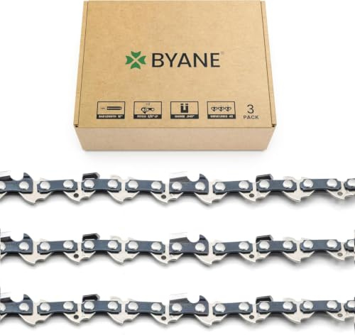 BYANE Lot 3 Chaînes Tronçonneuse 30cm (12) 3/8LP 1.1mm (.043) 45DL | Faible Rebond | Pour Ryobi, Bosch, Dewalt, Husqvarna u.a.