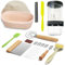 Boyun 10 Inch Oval Sourdough Starter Kit with Guide Book, Sourdough Starter Jar Set, Baking Tools Banneton Bread Proofing Basket with Bread Lame, Dough Scraper, Basket Cover for Bread Making