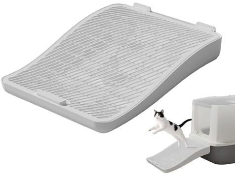 Rampa para gatos para caja de arena | Altura ajustable para recoger residuos de gatitos – Rampa de captura de arena, para gatos pequeños y medianos ancianos, sofás, apartamentos, balcones, terrazas