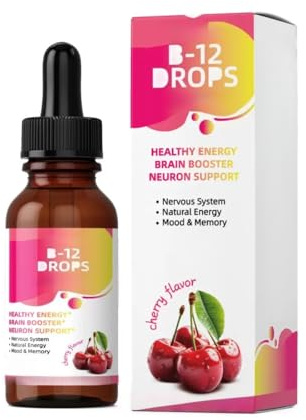 Vitamina B12: soporte para el cerebro y el sistema nervioso, vegano, refuerzo de energía, soporte para el estado de ánimo y la memoria, sin OGM,1pcs
