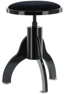 GEWA Pianostuhl, schwarz hochglanz, Sitz rund 35 cm