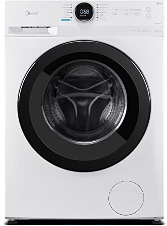 Midea Waschmaschine MF200W80B-E / 8KG Fassungsvermögen/Slim Line/Energieeffizienzklasse B / 1400 U/min/Reload-Nachlegefunktion
