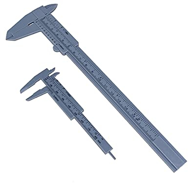 LEDLUX Juego de 2 calibradores de vernier analógicos de plástico estándar de 150 mm + 80 mm pequeño