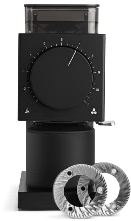 Molinillo de café Fellow Gen 2 Ode - Molinillo de granos de café con 31 ajustes para goteo, prensa francesa y preparación en frío - Molinillo eléctrico de tamaño pequeño - Negro mate