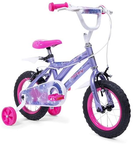 Huffy So Sweet 12 tum lila flickcykel – åldrarna 3–5 eller 98–112 cm + stabilisatorer