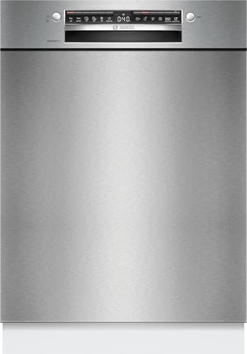 Bosch SMU4ECS28E, Serie 4, Smarter Unterbau-Geschirrspüler 60 cm, Besteckschublade, Spülmaschine Made in Germany, besonders Leise, Extra Trocknen, schneller sauberes Geschirr, Ferndiagnose, Edelstahl
