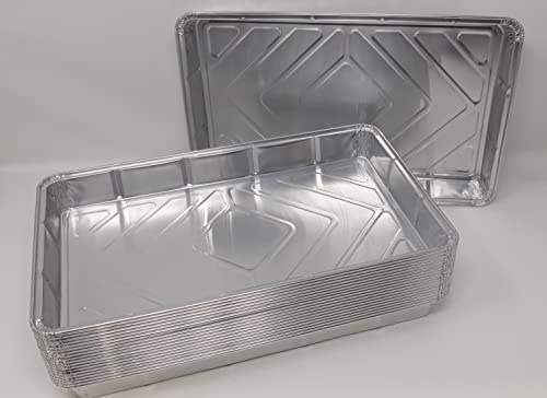 Rectangle Aluminium Foil Tray Bake Oven Shallow Tray BBQ 32x20x3cm 1740cc (50)