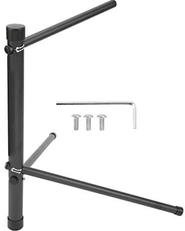 Klanata Bike Stand - Mountain and Road Bicycle Floor Parking Rack for Storage Repair and Display - Aluminum Alloy Tree Fork Design - Fit for Straight Axle Bikes - 44 lb Capacity - Black (Black)