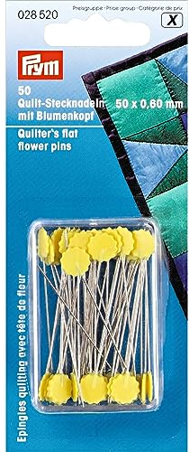 Prym 028520 Quilt-Stecknadeln mit Blumenkopf, Gelb