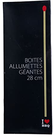 RUECAB - Encendedor y fósforos - Provence Outillage - Cerillas Gigantes 28 cm - Caja de 70 fósforos Gigantes XXL 30 cm, 70 fósforos Largos para Encendido Barbacoa o Chimenea - Longitud: 30 cm