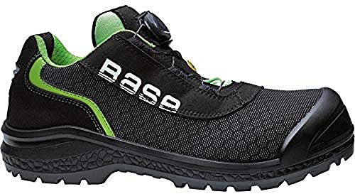 Base Protection Be-Ready ESD Scarpa Antinfortunistica, da Uomo e Donna, Nero/Verde, Taglie 50