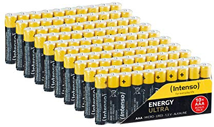 Intenso Energy Ultra AAA Micro LR03 Alkaline Batterien 100er Pack, gelb-schwarz