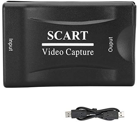 USB2.0 SCART Tarjeta de Captura, Capture Card Game Caja de Grabación de Transmisión en Vivo de Video OBS para PS4 / para Xbox / para Switch, etc