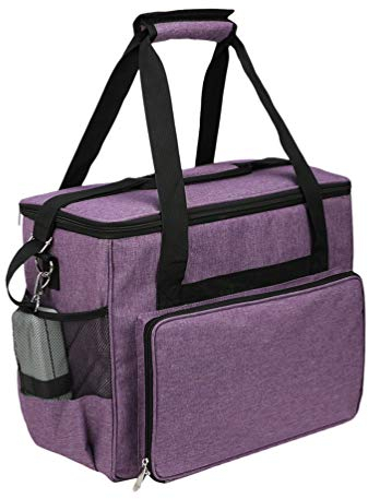 JEELINBORE - Bolsa para máquina de coser, universal, con correa y bolsillos de almacenamiento, bolsa de transporte para máquina de coser