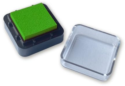 Stemplino® Stempelkissen klein Ink pad Mini Kissen mit Farbe für Kinder Hochzeit Album zum Stempeln für Embossing Scrapbooking Bullet Journal Gestalten Basteln DIY (hellgrün)