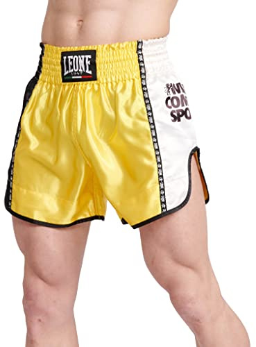 LEONE 1947 Training Pantaloncino Kick-Thai Unisex – Adulto, Giallo, AB760