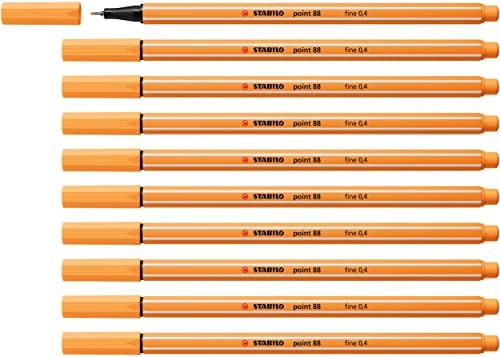 STABILO - Fineliner - point 88-10er Pack - papaya