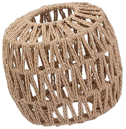 perfk Lámpara Colgante Pantalla Retro Ratán Lámpara Colgante Pantalla de Mimbre Tejida para Dormitorio Hotel Comedor Sala de, Estilo F